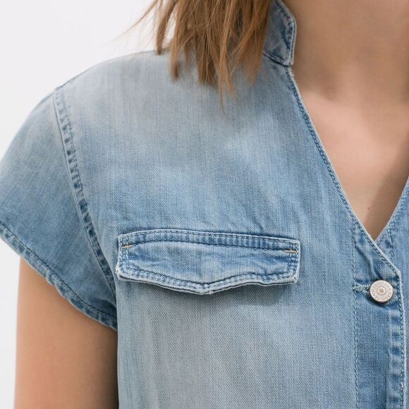 Zara Z1975 Women's Blue Denim Jumpsuit - Picture 3 of 7